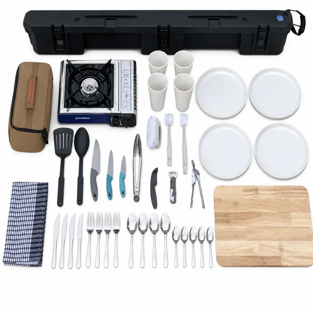 Cuisine portable OzTerrain — rangement et accessoires inclus